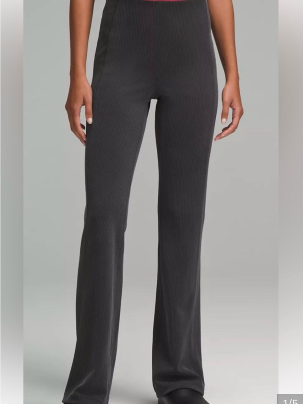 Lululemon Softstreme Ribbed Black Ribbed Flare Pants - Women sz 8